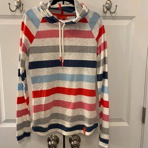 Joules Striped Pull-Over with Hoodie